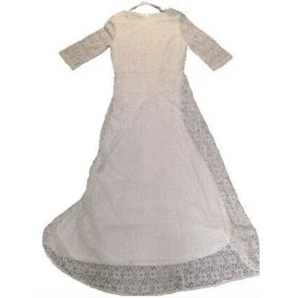 Lookbook Women’s Maxi Dress Size 12 Ivory 3/4 Sleeve Lace NEW with Tags - Picture 4 of 15